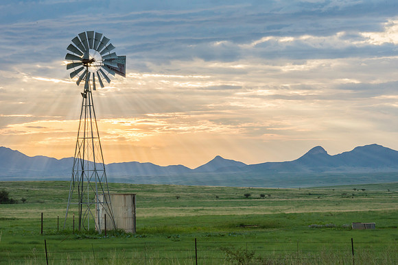 Windmill and Sunrise